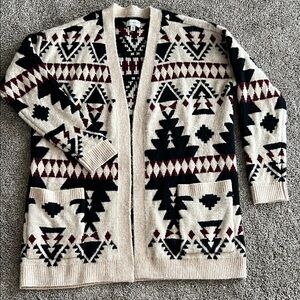 Lucky Brand Southwest/Aztec style cardigan